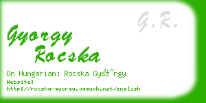 gyorgy rocska business card